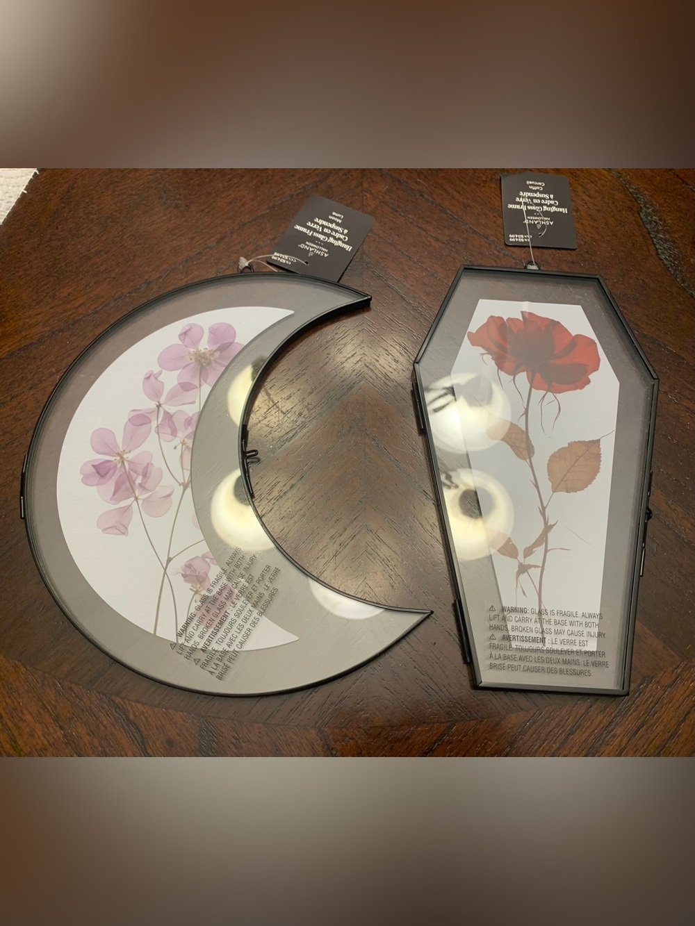 Moon and Coffin Gothic Wall Frames for Pressed Flowers/Pictures